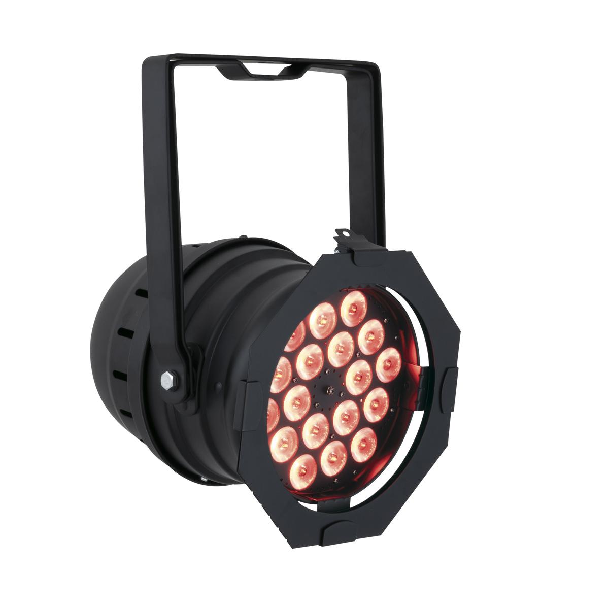 LED Par 64 Short Q4-18, RGBW LED-par 18 × 8 W, svart