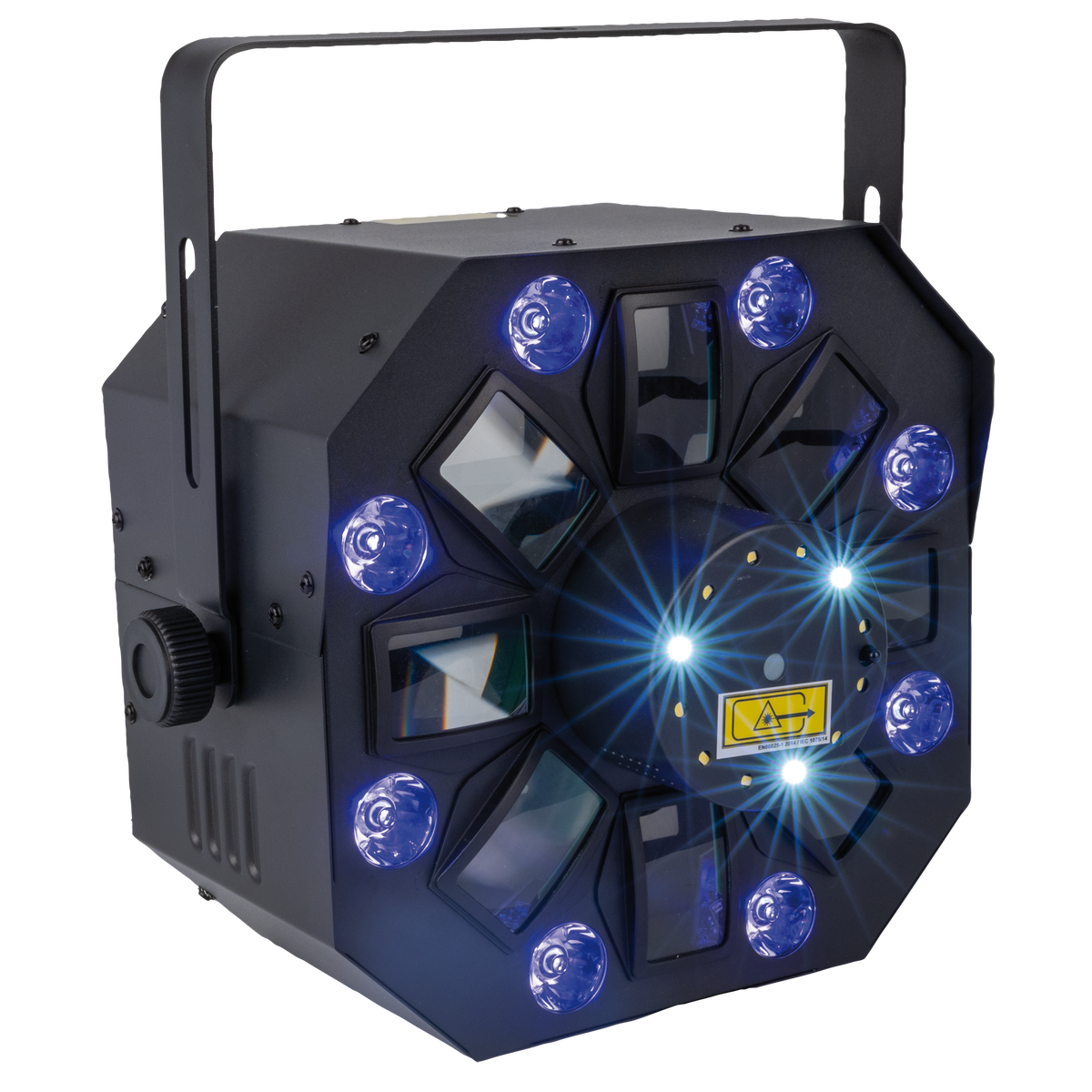 Firestorm, 4-i-1-effekt med wash, derby, strobe och laser