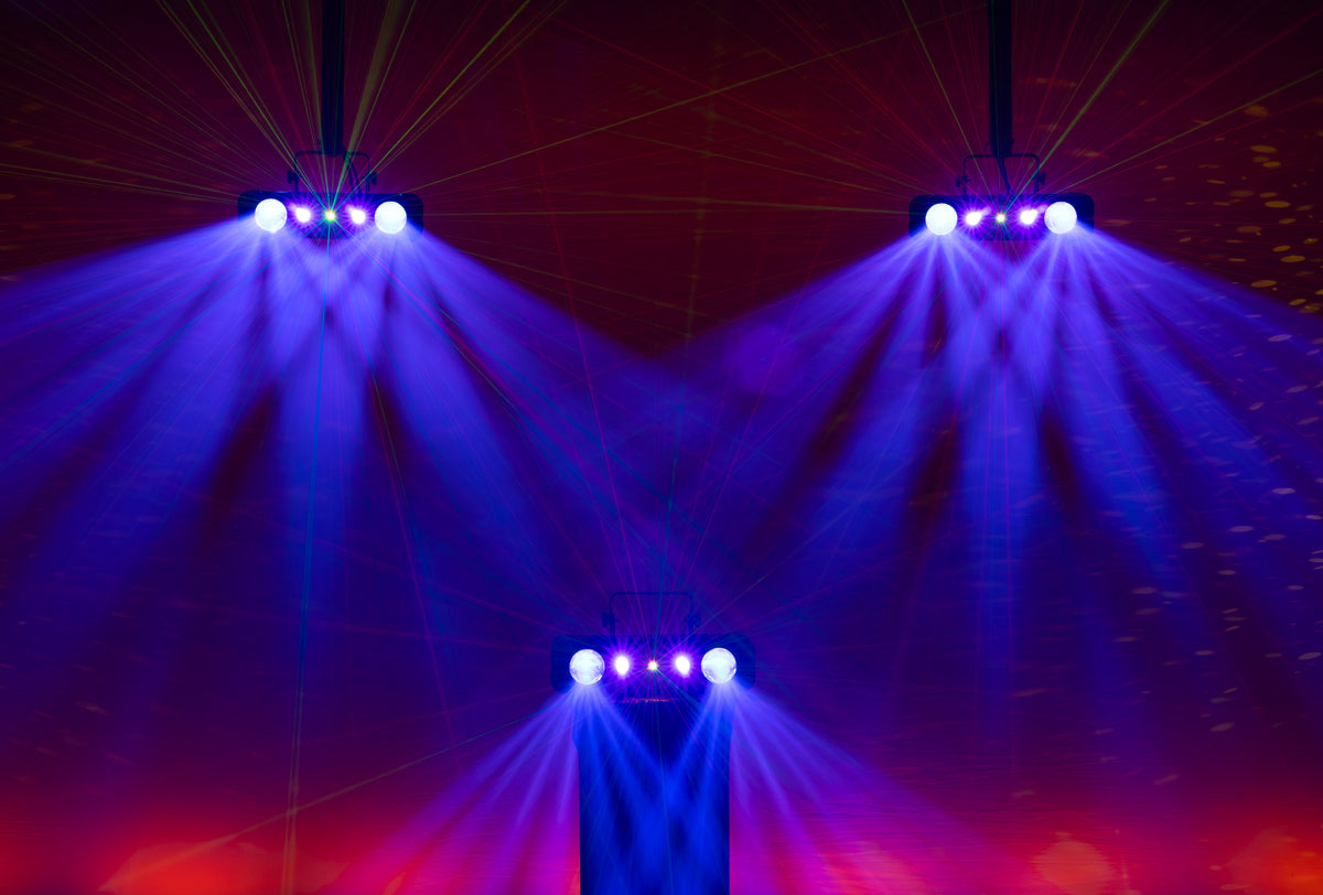 Dynamica Compact, 4-i-1-effekt med beam, strobe, UV och laser