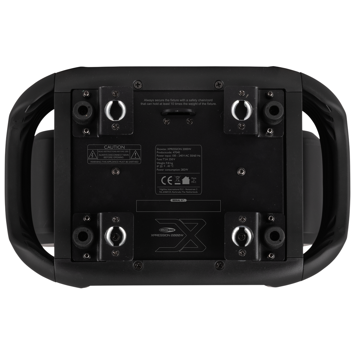 Xpression 2000W WashBeam, svart, RGBW LED-wash-moving head