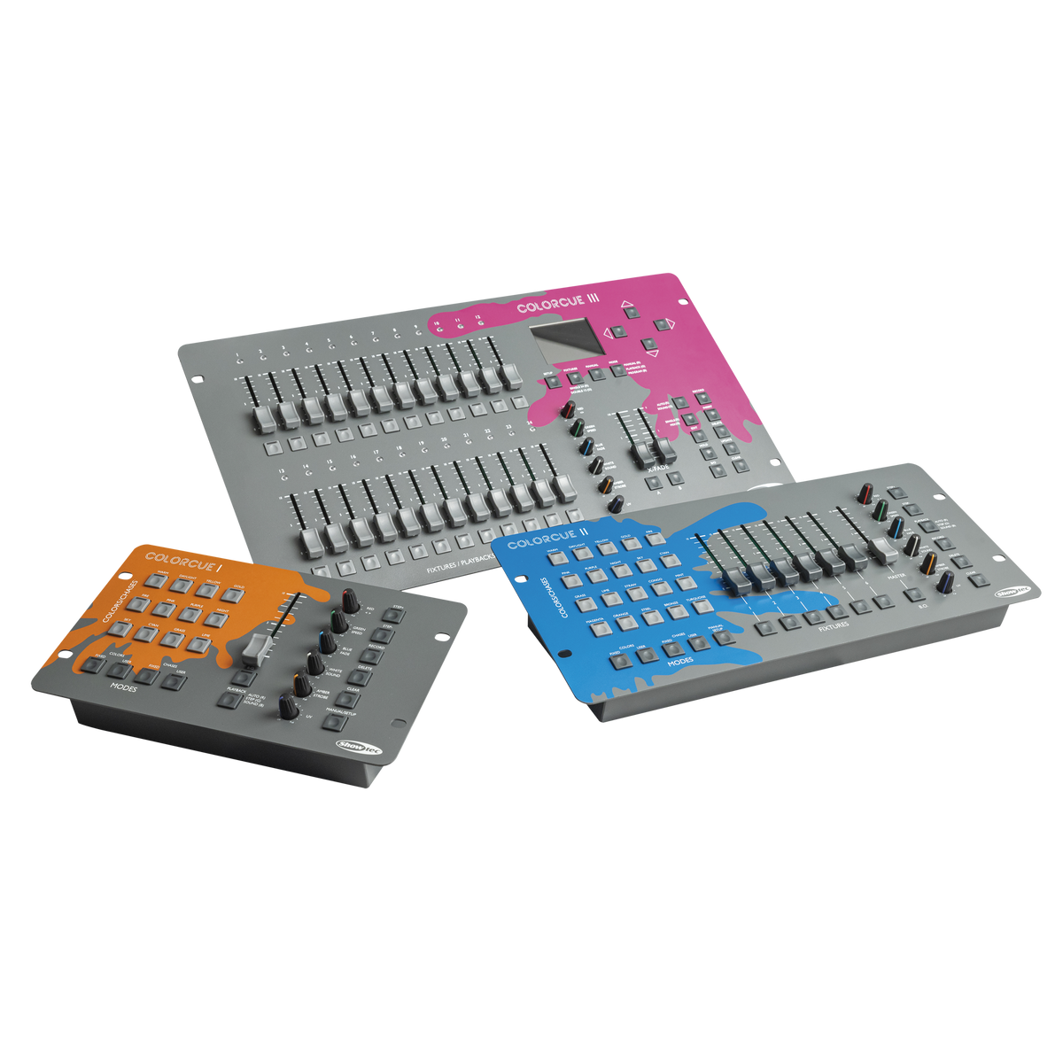 ColorCue 2 LED-ljusbord, 6 faders, 6 färger