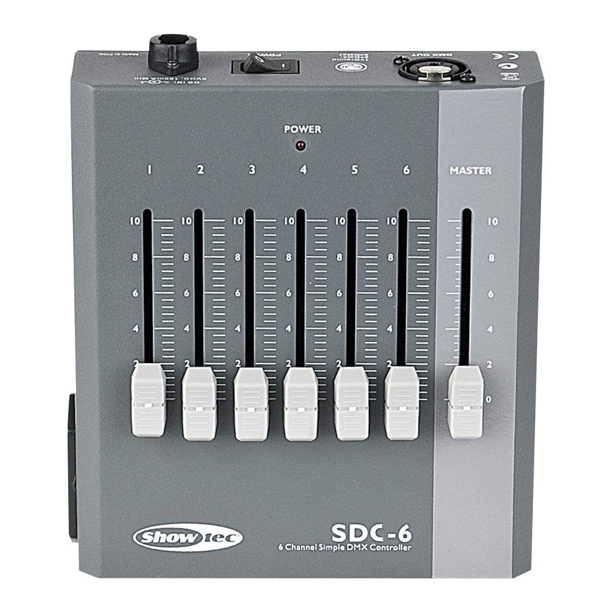 SDC-6 DMX-ljusbord, 6 kanaler