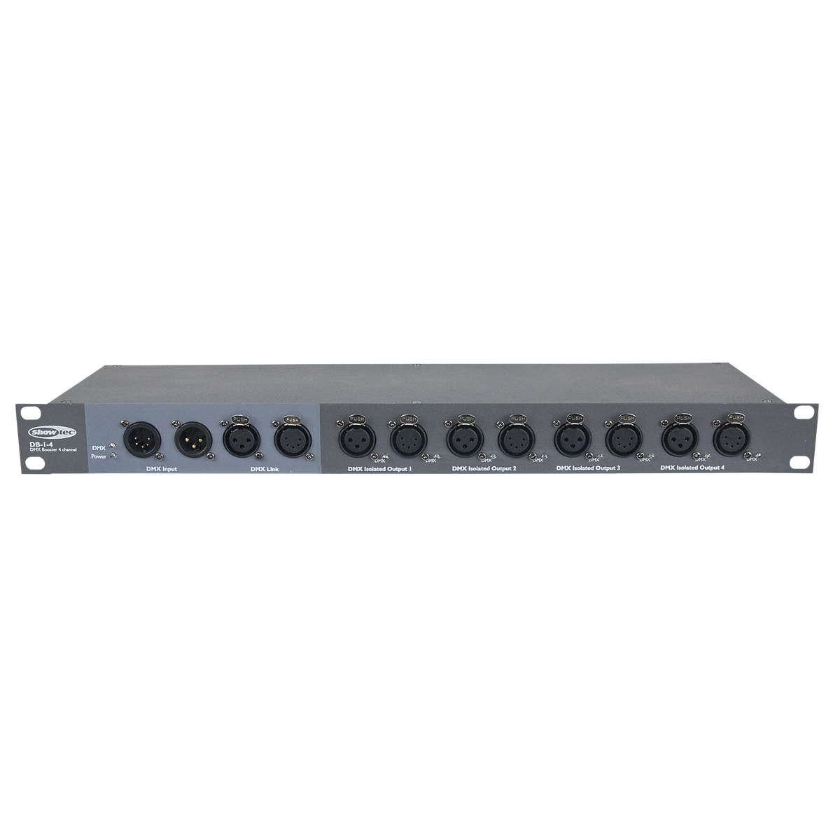 DB-1-4 DMX-splitter, 4 kanaler, 3- och 5-polig XLR