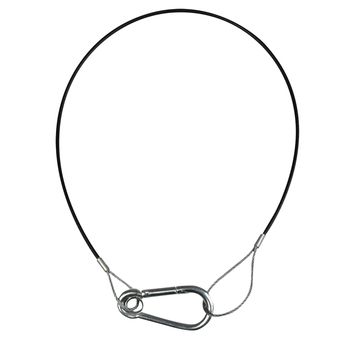 Säkerhetswire 2 mm, Light Duty, 50 cm, max 5 kg, svart