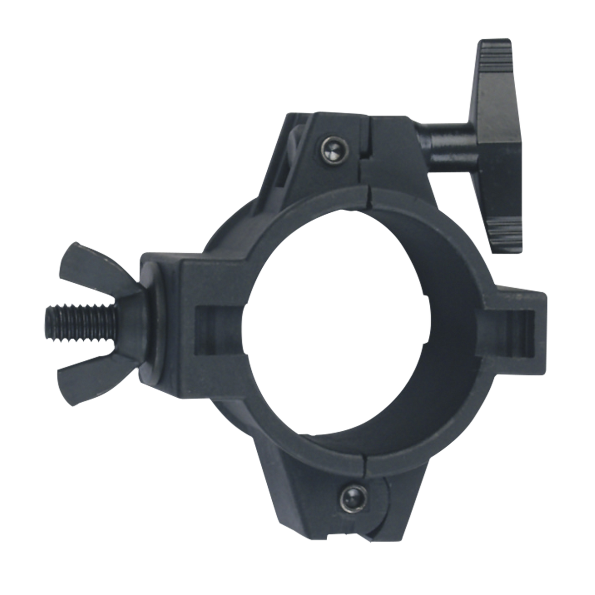 Universell rörklämma i PVC, 50 mm, SWL 30 kg, PVC, svart