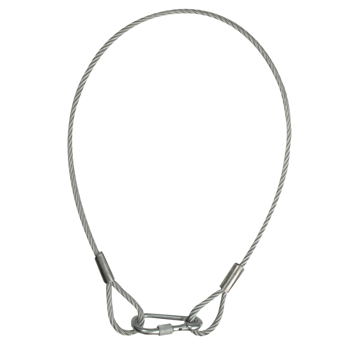 Säkerhetswire 6 mm, 75 cm, max 60 kg, silver