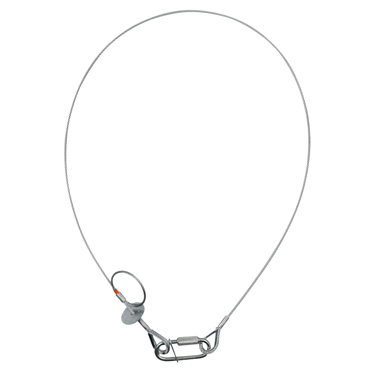 Säkerhetsvajer 3 mm – 1 000 mm, silver, BGV-C1, max 20 kg