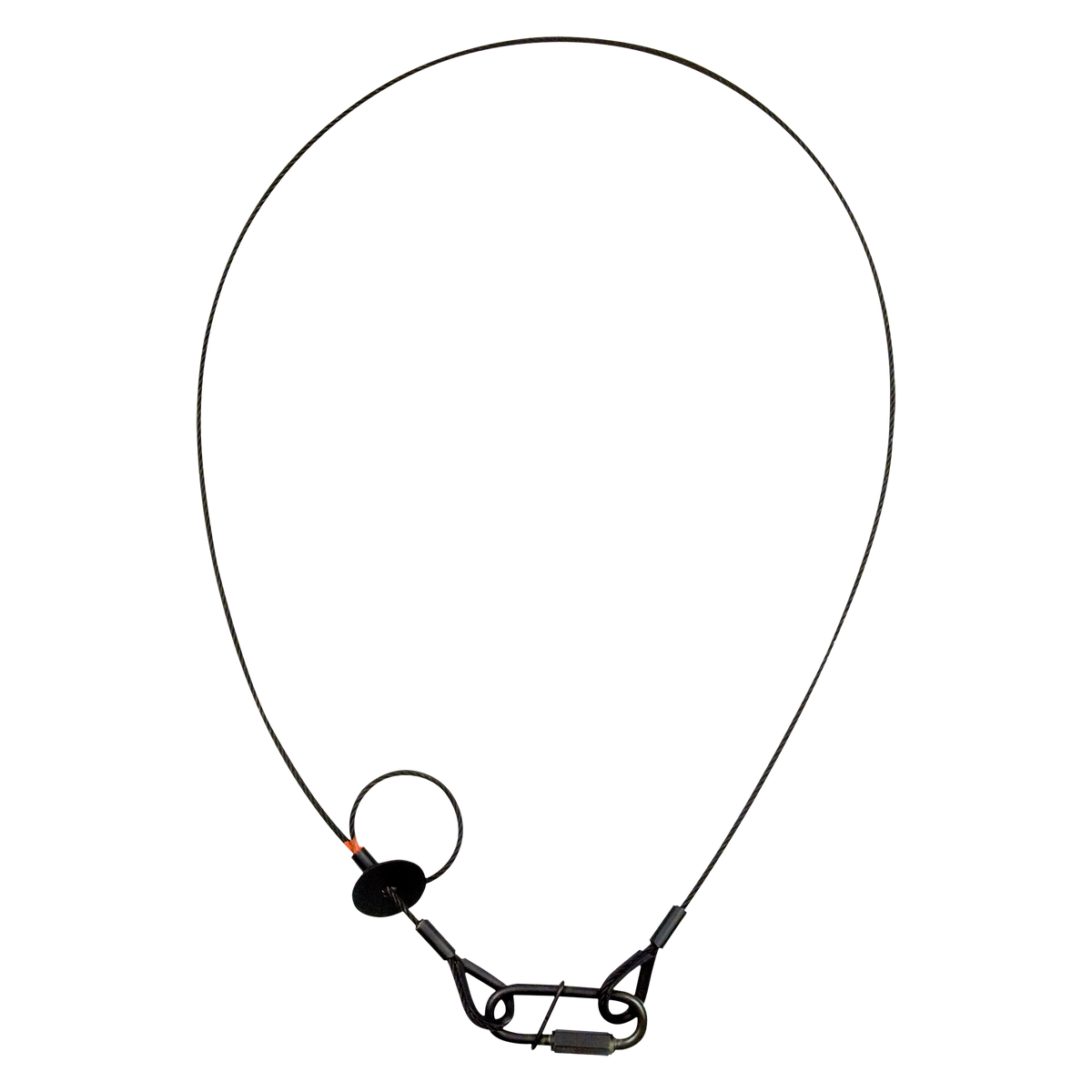 Säkerhetsvajer 3 mm – 1 000 mm, svart, BGV-C1, max 20 kg