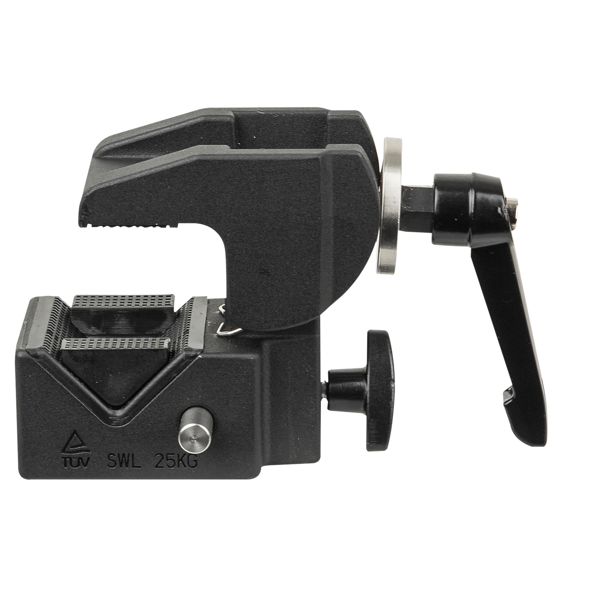 Multigrip-klämma, 10–55 mm, SWL 25 kg, svart, TÜV