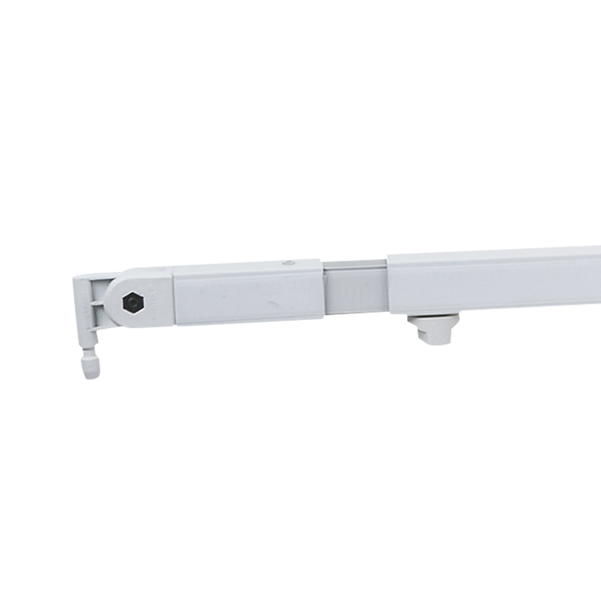 Teleskopisk draperibom 90–120 cm, vit