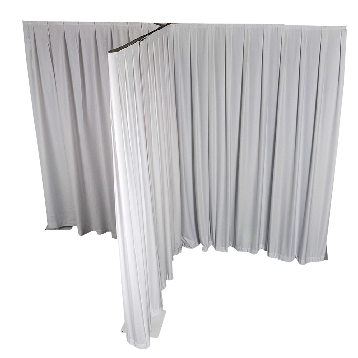 P&D-draperi MGS 175 g/m², vit, 330 × 500 cm (B × H), veckat