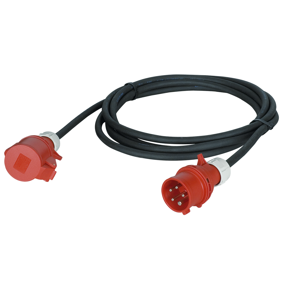 Förlängningskabel CEE 3 × 16 A/380 V, 5 × 2,5 mm², 5 m