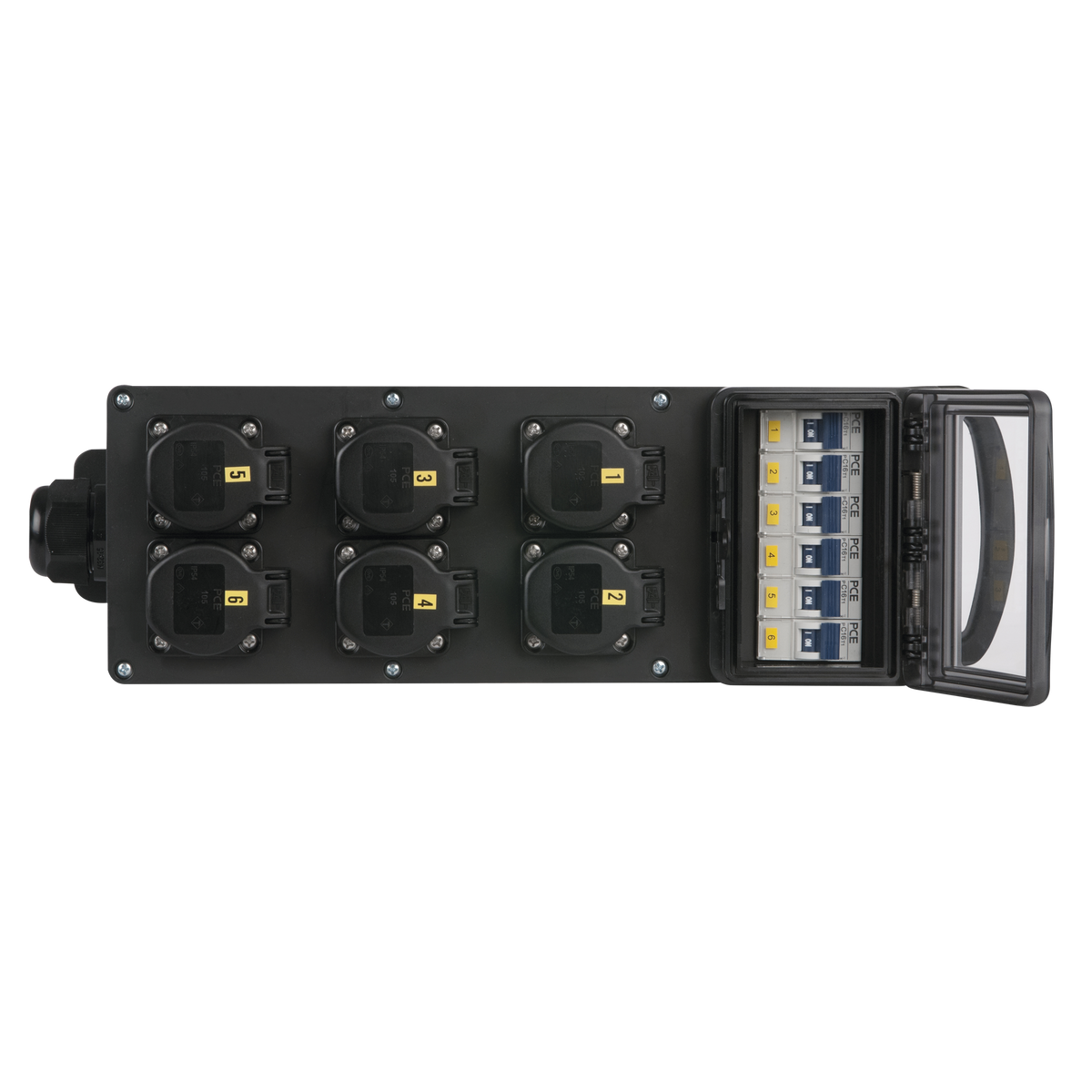 MPD-616 strömfördelare CEE 32 A till 6x Schuko
