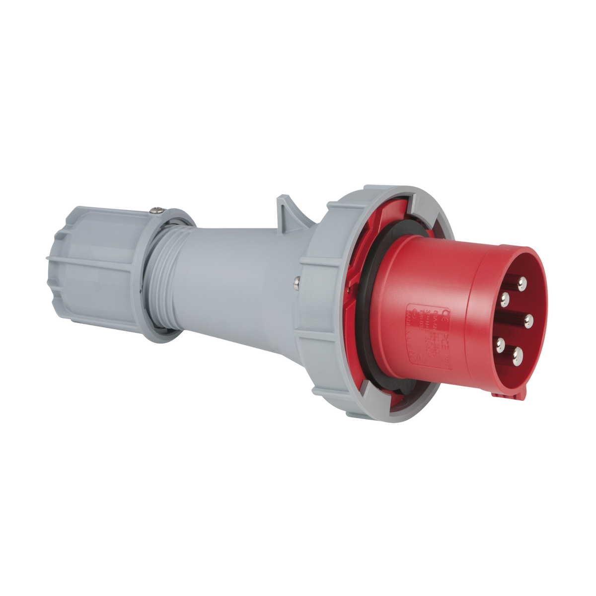 CEE 63 A 400 V 5-polig stickpropp hane – röd, IP67
