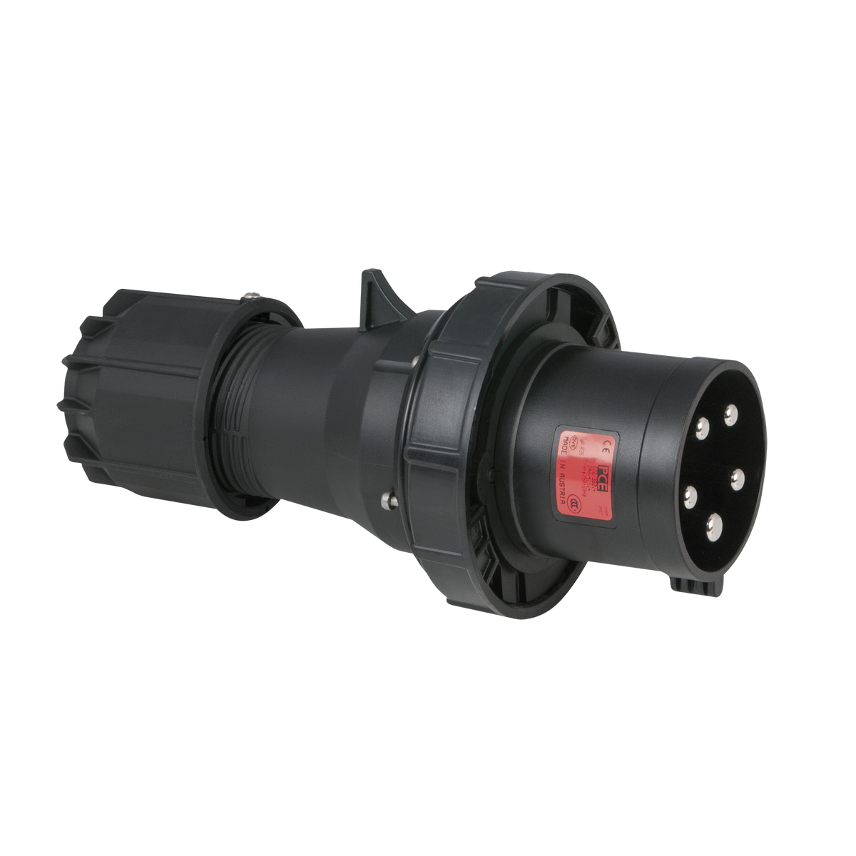 CEE 125 A 400 V 5-polig stickpropp hane – svart, IP67