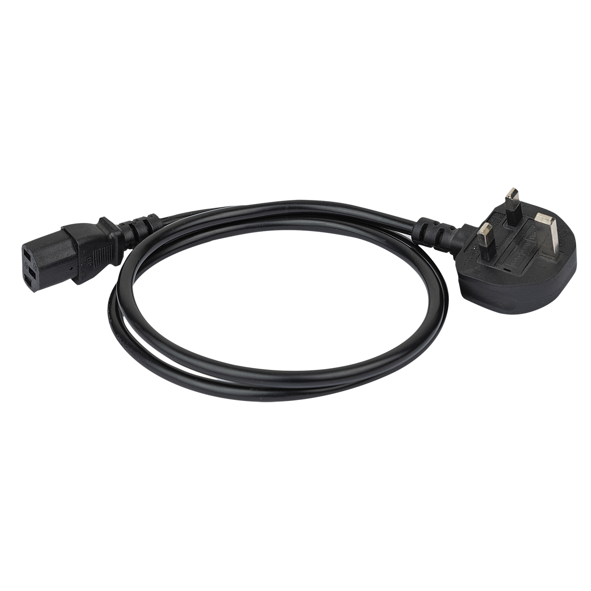 Strömkabel brittisk BS13 till IEC C13, 3 × 1,0 mm², 3 m