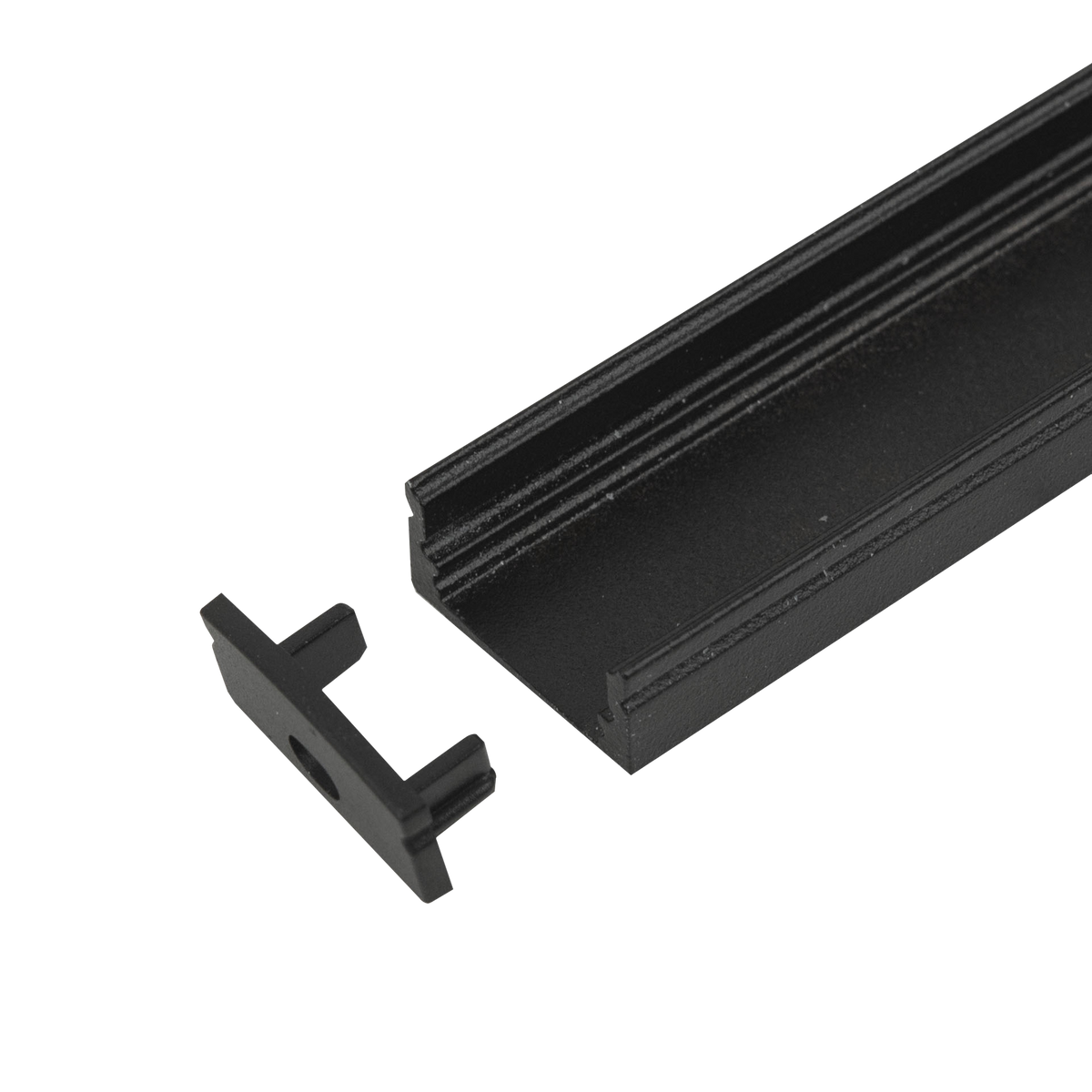 Profile Pro 31 Surface, utanpåliggande aluminiumprofil för LED-slinga, 2 m, svart