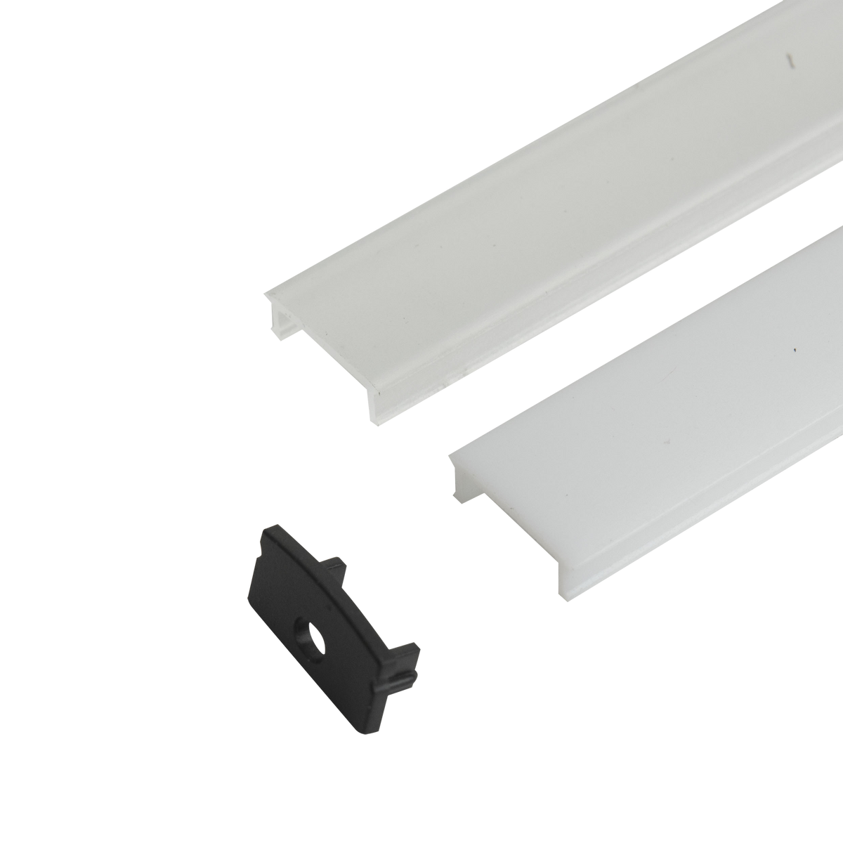 Profile Pro 31 Surface, utanpåliggande aluminiumprofil för LED-slinga, 2 m, svart