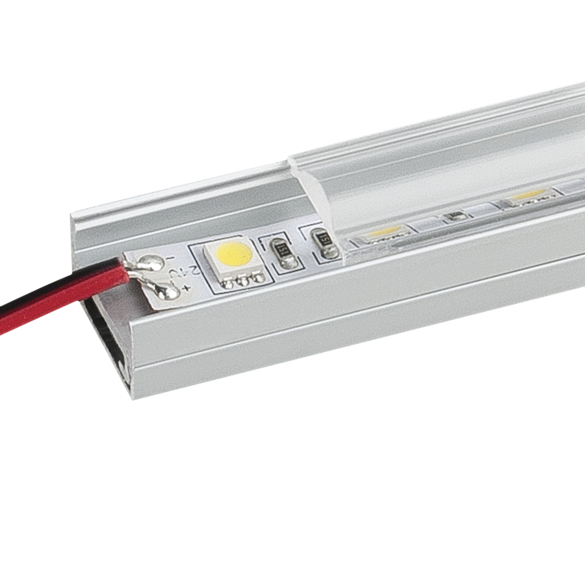 Profile Pro 12 Surface, utanpåliggande aluminiumprofil för LED-slinga, 2 m