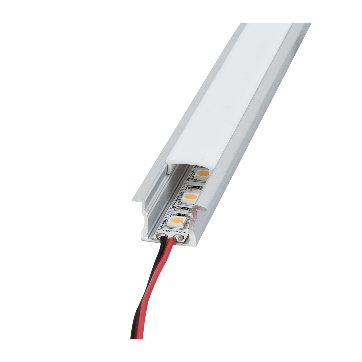 Profile Pro 17 Recessed, infälld aluminiumprofil för LED-slinga, 2 m, silver