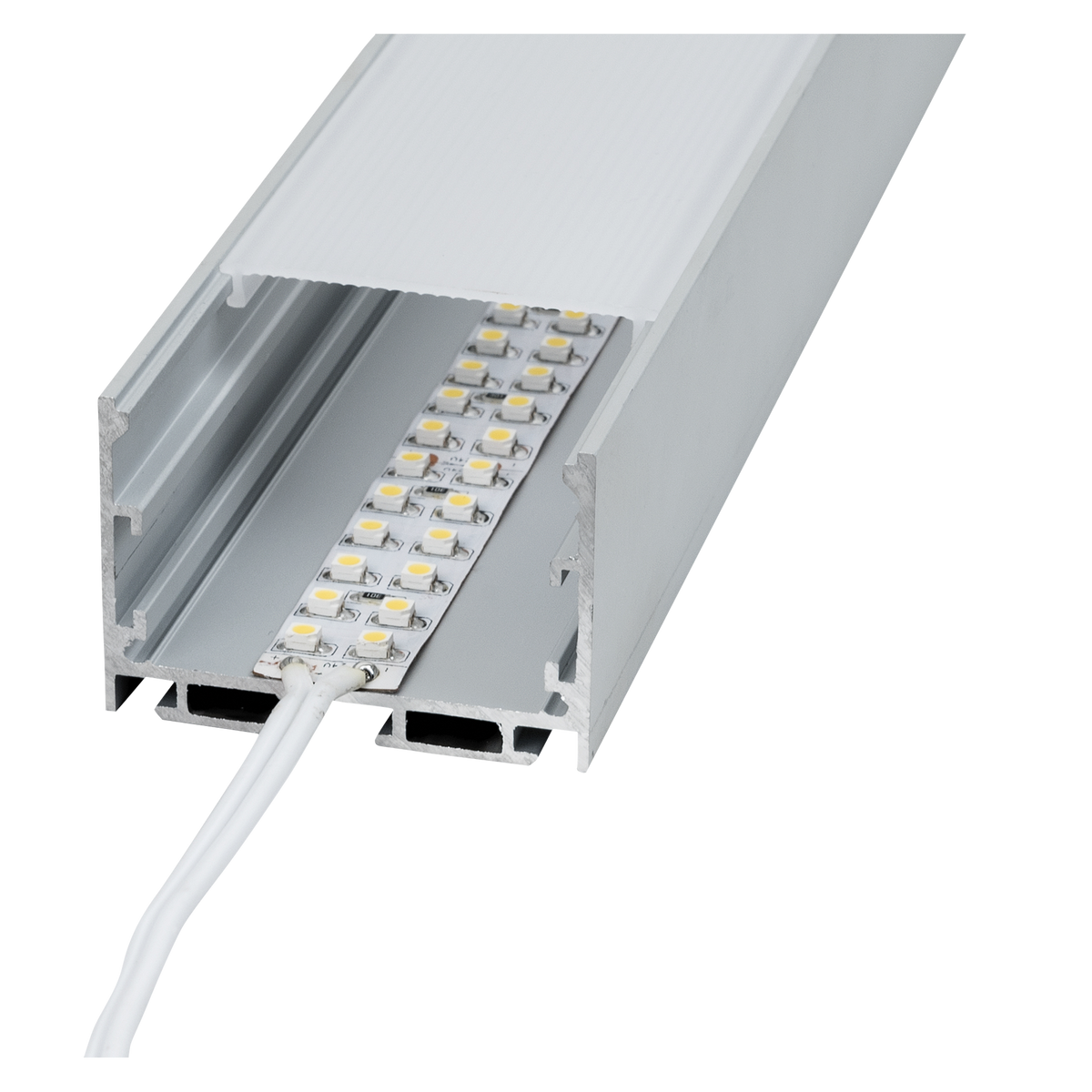 Profile Pro 26 Surface, utanpåliggande aluminiumprofil för LED-slinga, 2 m, silver