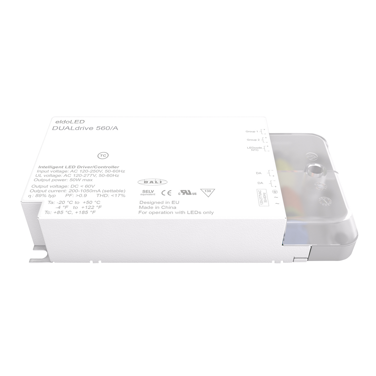 DUALdrive AC 50 W dimbar LED-drivare med DALI