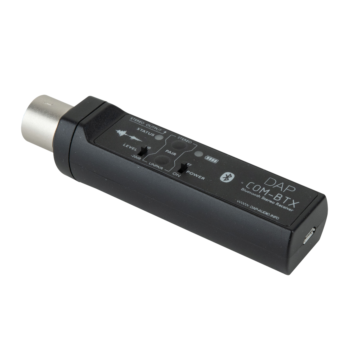 COM-BTX ljudmottagare med XLR och BT 5.0