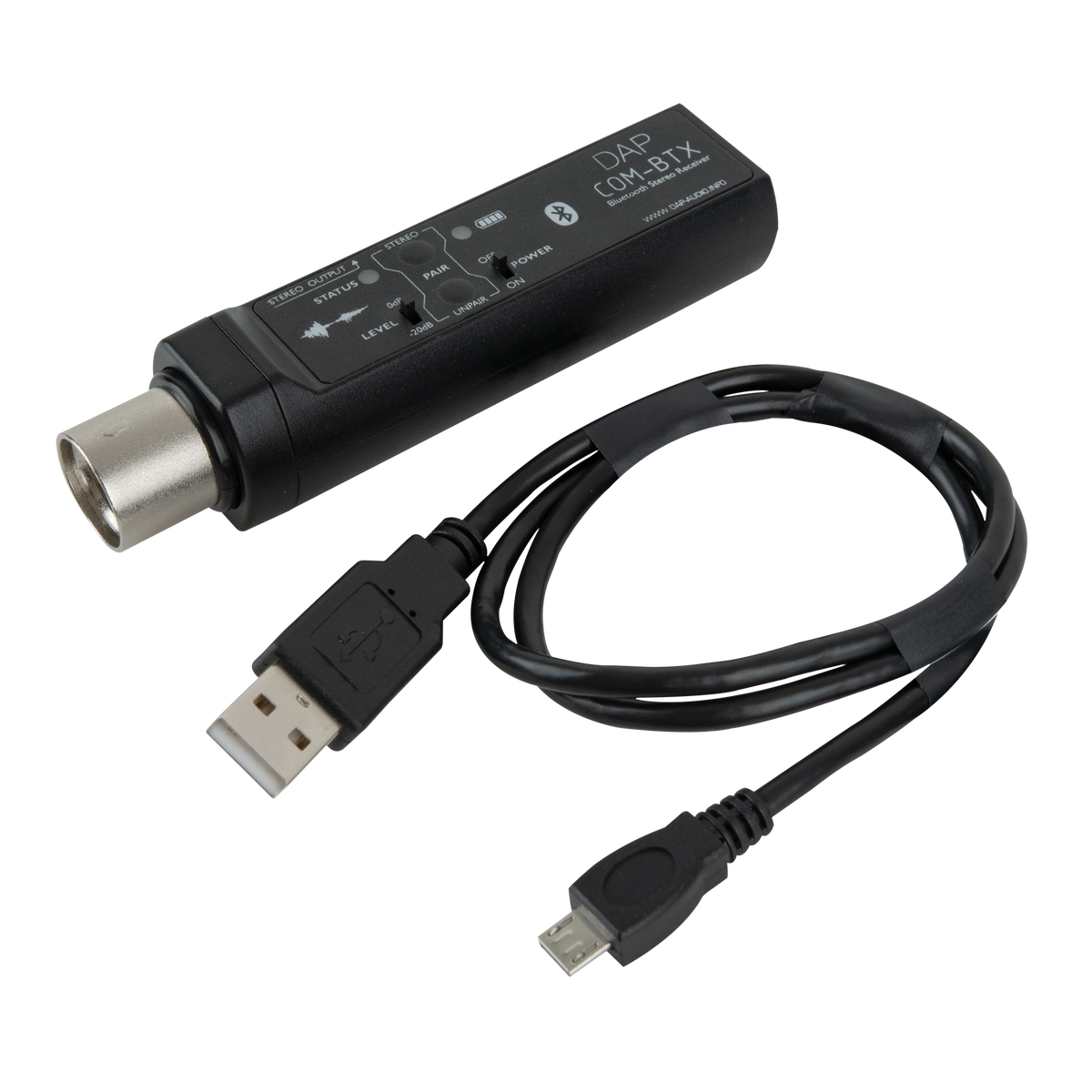 COM-BTX ljudmottagare med XLR och BT 5.0