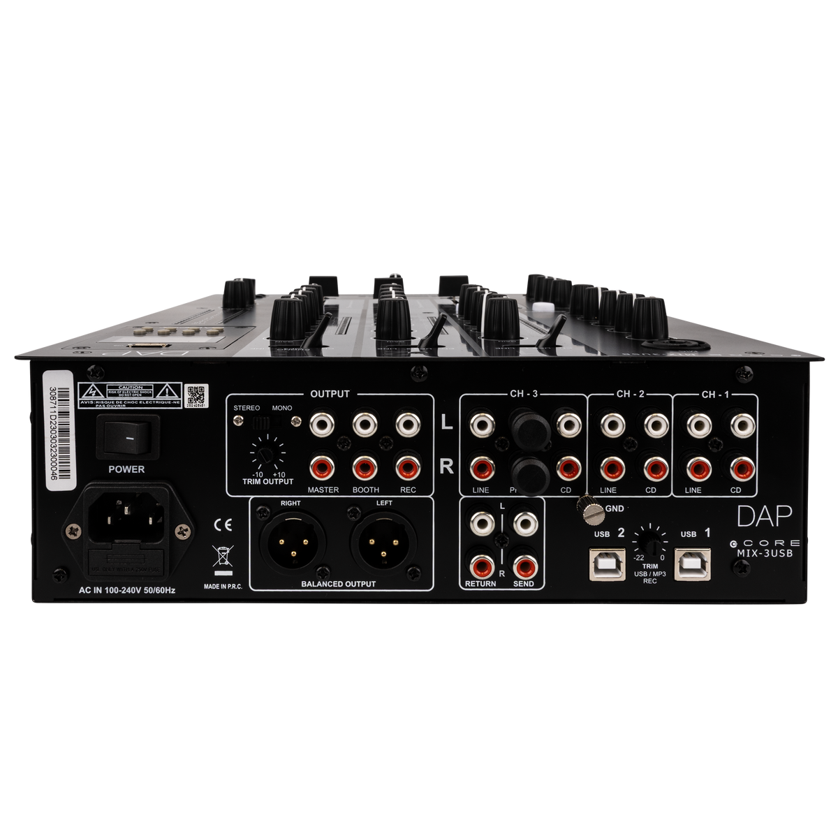 CORE MIX-3 USB 3-kanalig DJ-mixer med USB-gränssnitt