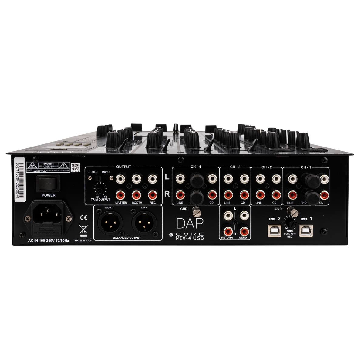 CORE MIX-4 USB 4-kanalig DJ-mixer med USB-gränssnitt