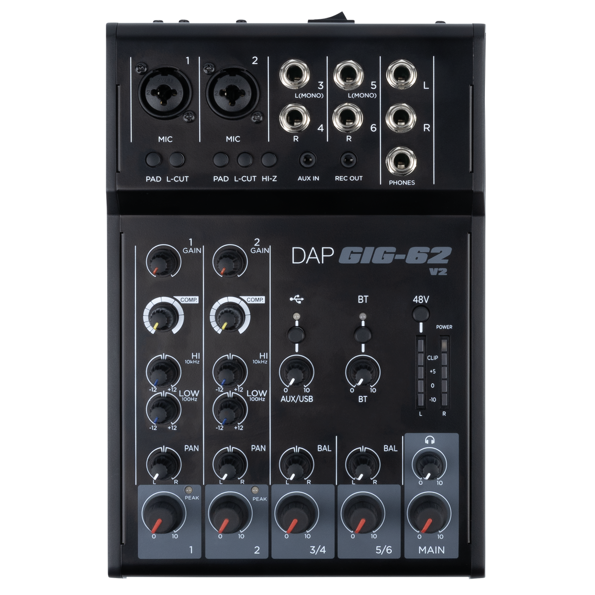 GIG-62 V2 analog 6-kanalsmixer