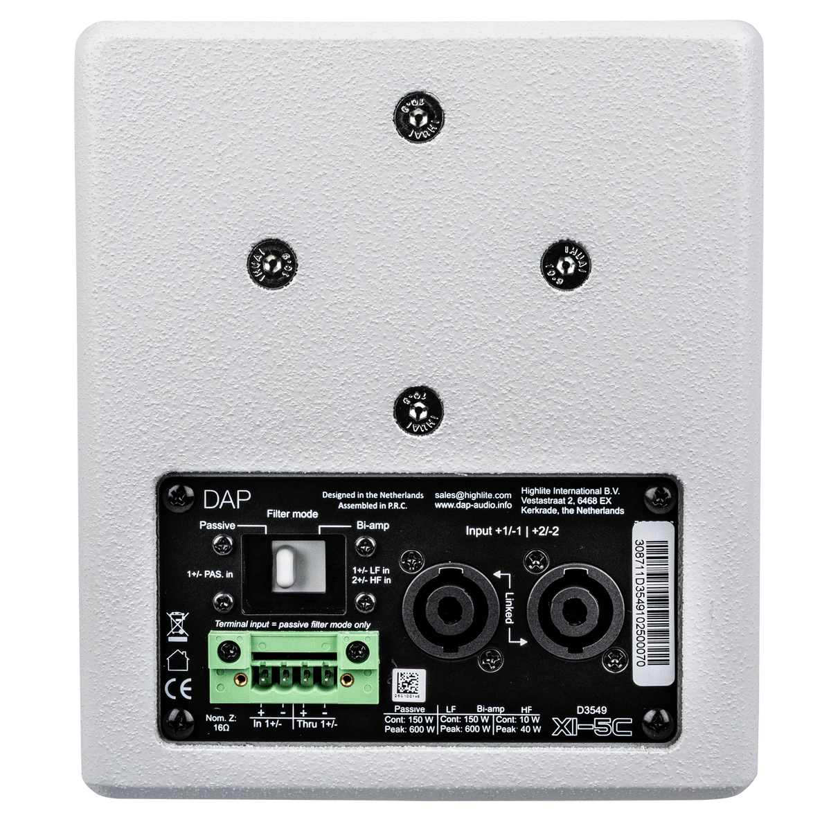 Xi-5C passiv koaxial installationshögtalare 5", vit