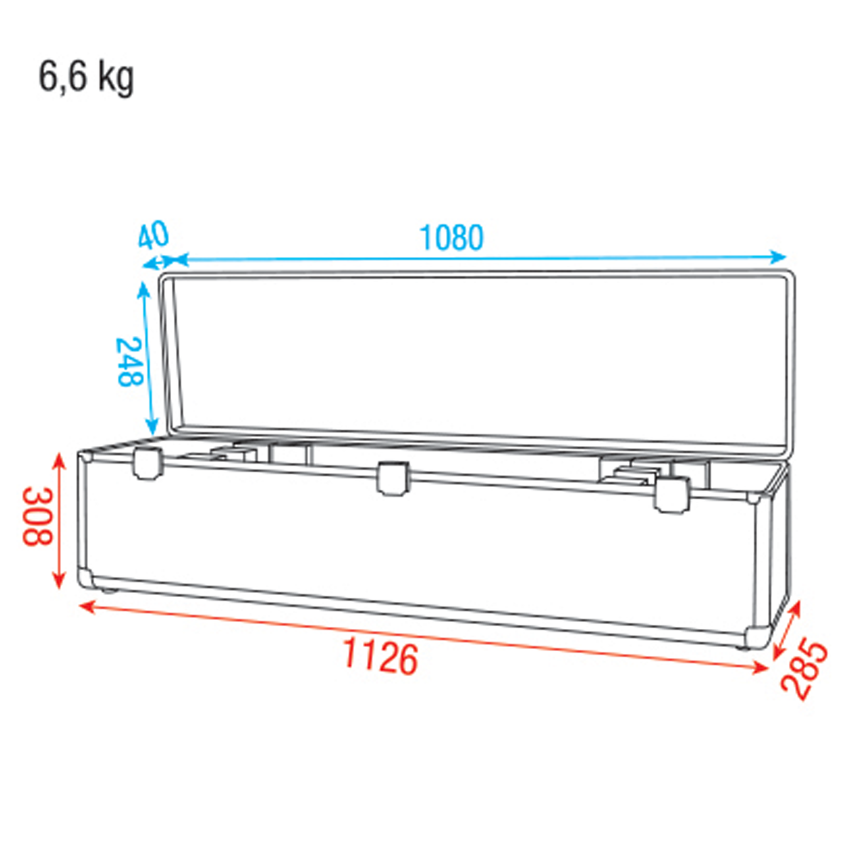 Case för 4 × LED-bar, Value Line