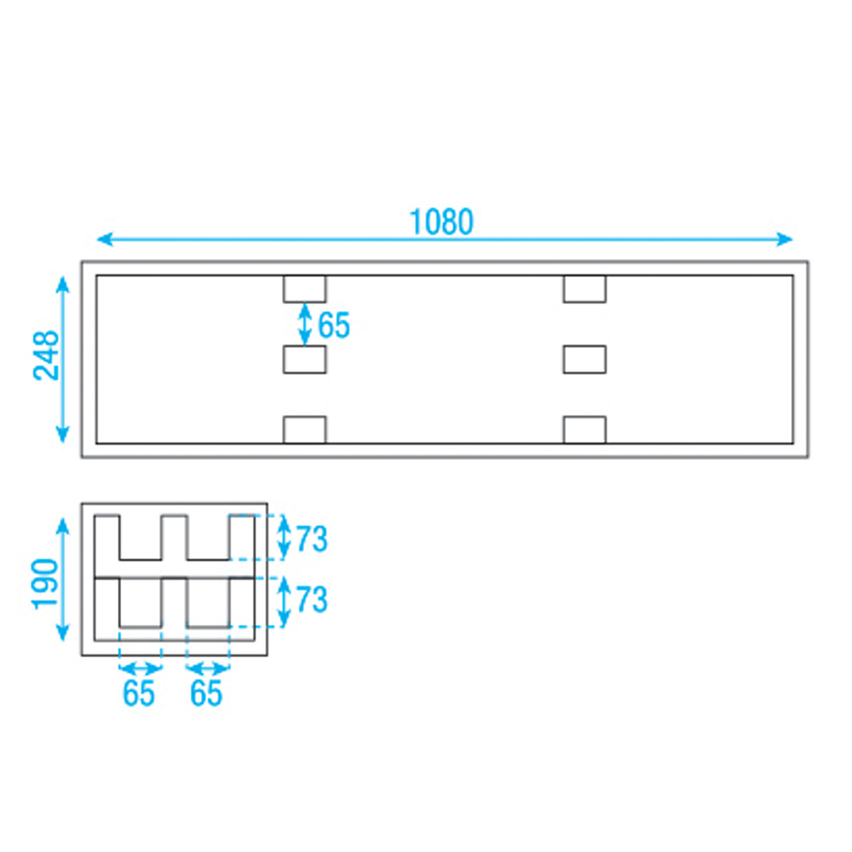 Case för 4 × LED-bar, Value Line