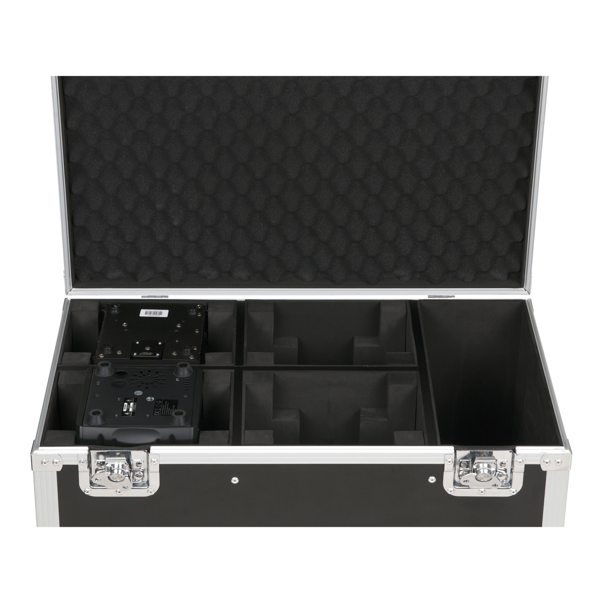 Flightcase för 4 × Kanjo 10 / 60, med tillbehörsfack