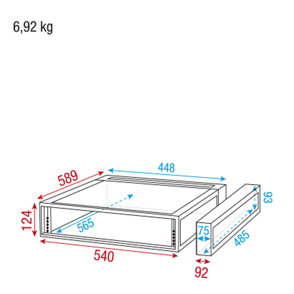 Double Door Case 2U