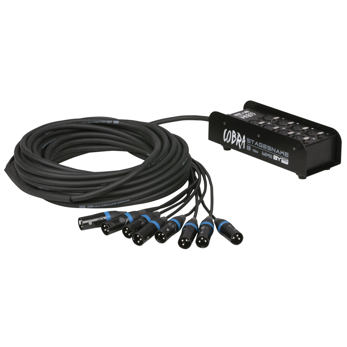 CobraX 8 StageSnake, 8 kanaler XLR, 15 m