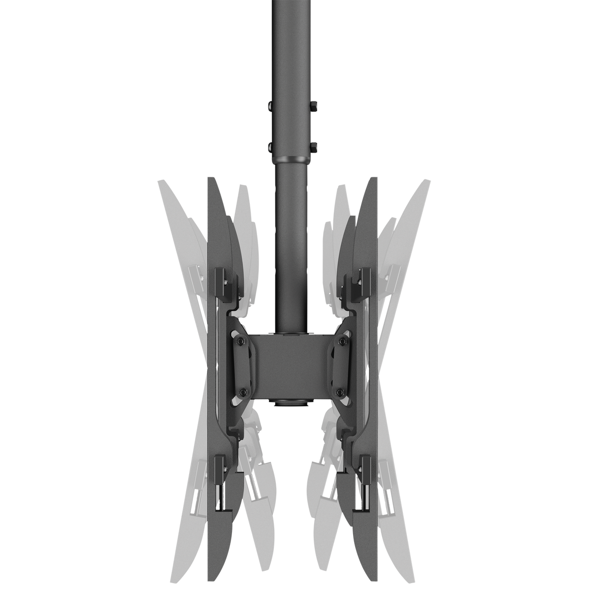 PLB-4386 dubbelt tv-takfäste för 2 × 43"–86"
