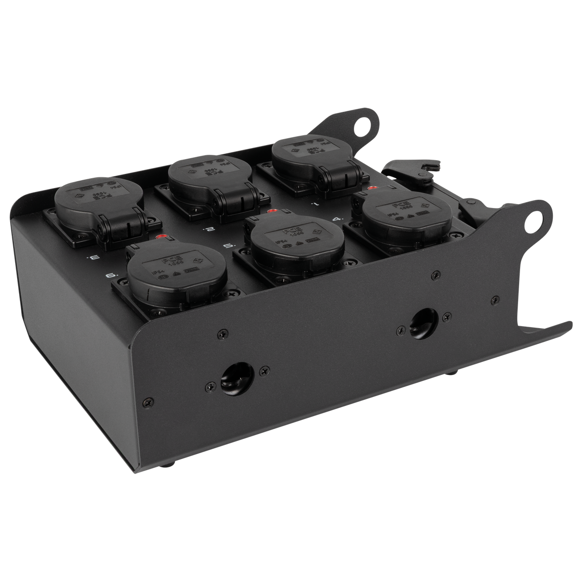 PowerCore 1m.6s breakoutbox, Multipin H16 in till 6 × Schuko