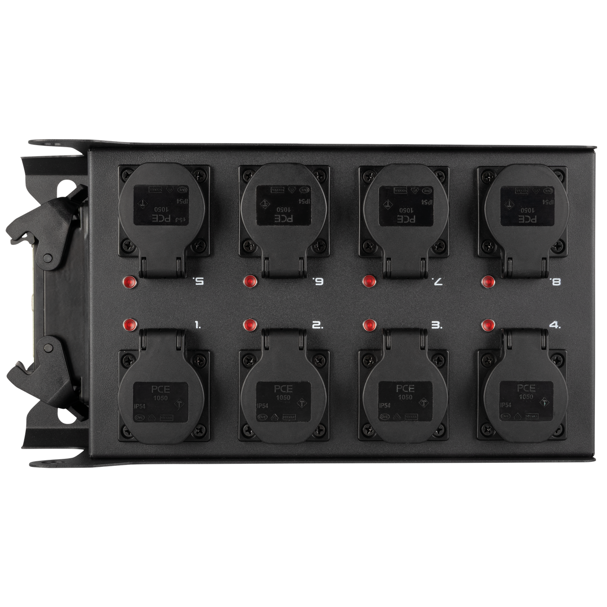 PowerCore 1m.8s breakoutbox, Multipin H16 in till 8 × Schuko