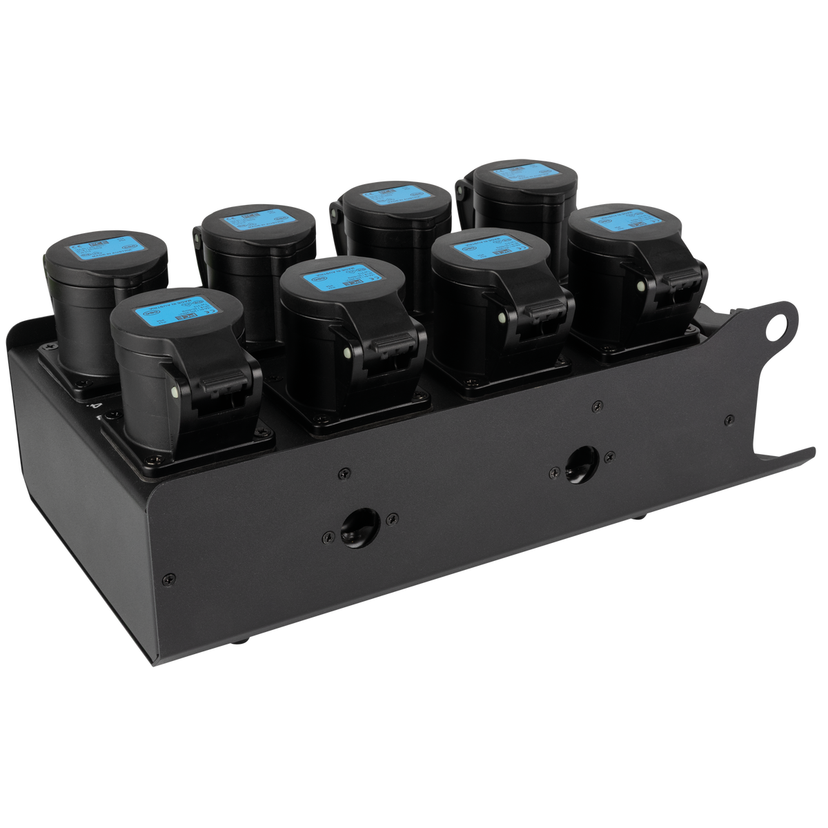 PowerCore 1m.8c breakoutbox, Multipin H16 in till 8 × CEE 16 A