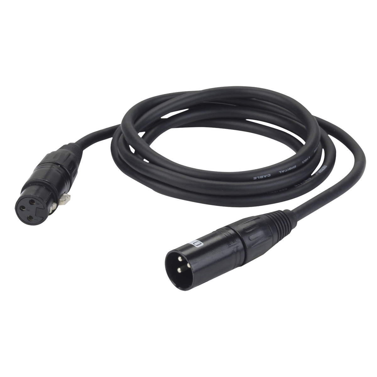 FL0975 – DMX/AES-EBU-kabel XLR 3-polig hane till XLR 3-polig hona, 0,75 m