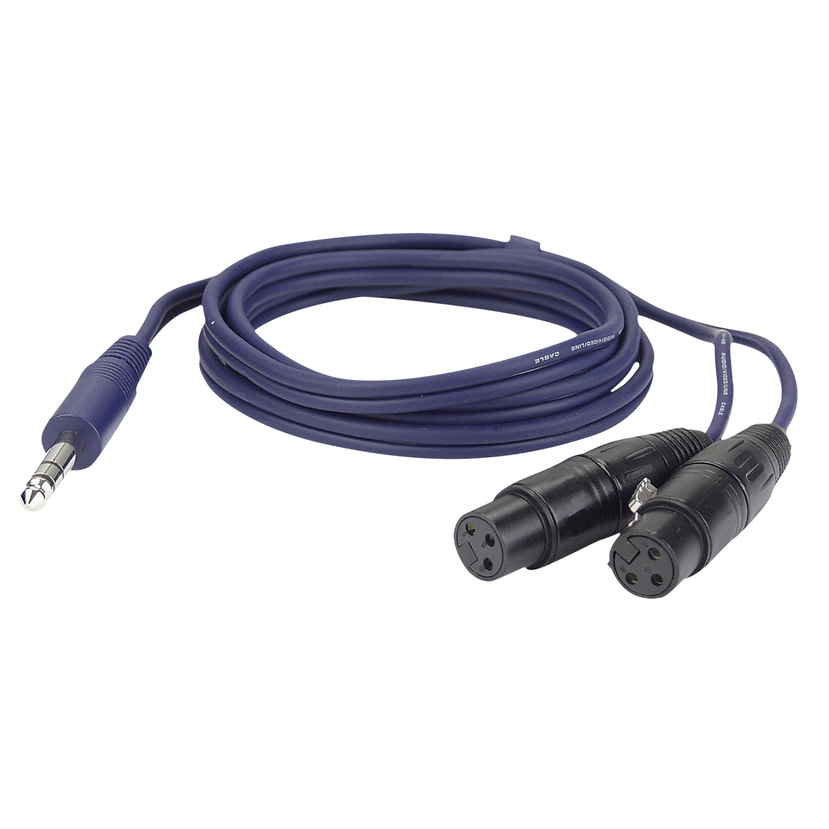 Y-kabel 2 × balanserad XLR 3-polig hona till teleplugg stereo, 1,5 m