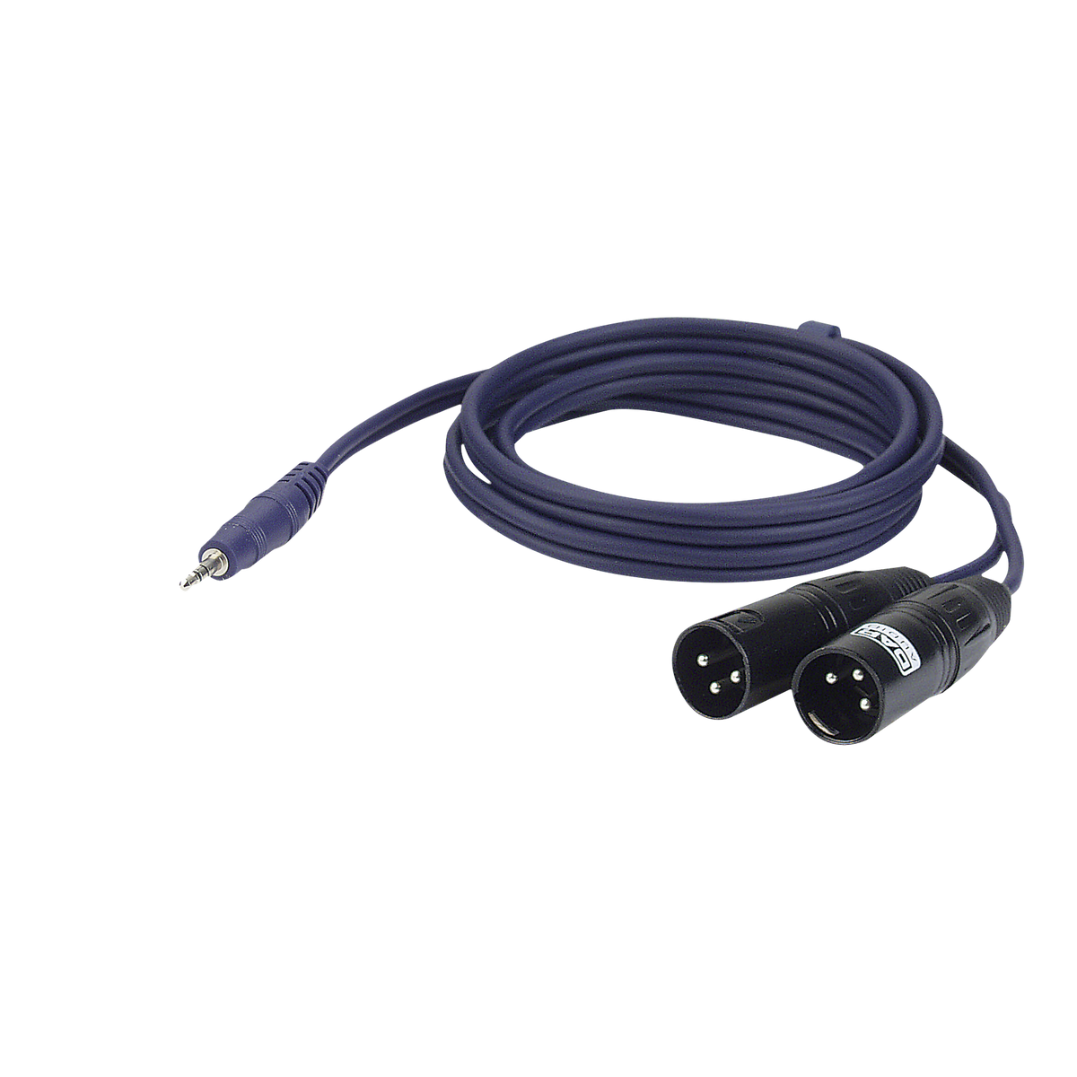 FL463 – Y-kabel miniteleplugg stereo till 2 × XLR 3-polig hane, 3 m