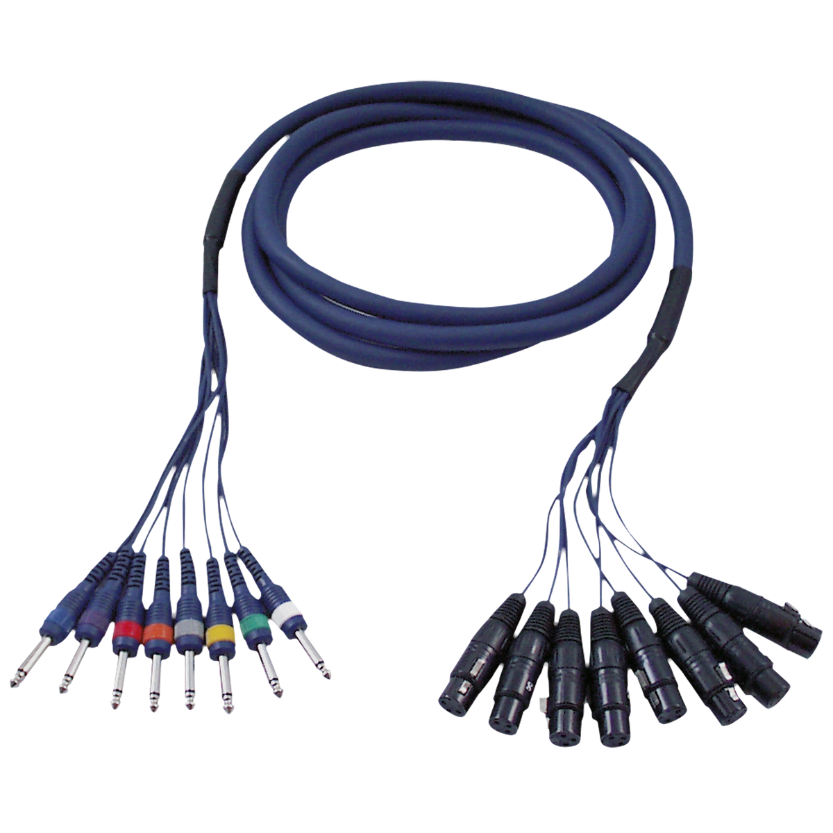 Studiosnake 8 × XLR hona till 8 × teleplugg mono, 3 m