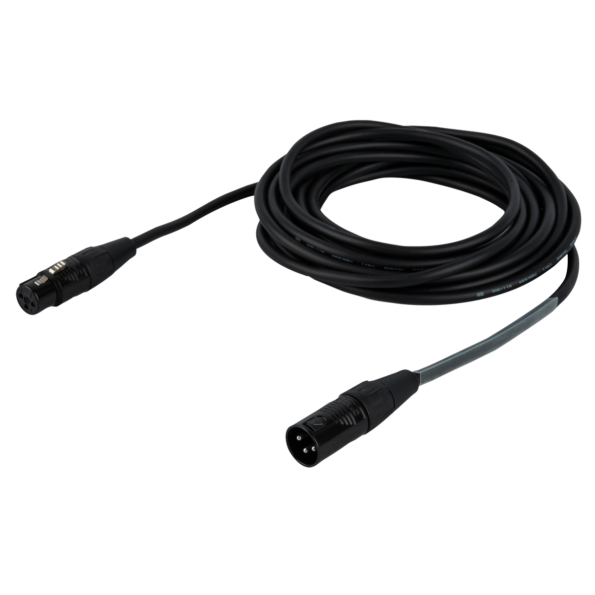 DMX/AES-EBU-kabel XLR 3-polig hane till XLR 3-polig hona, silverpläterad, 10 m