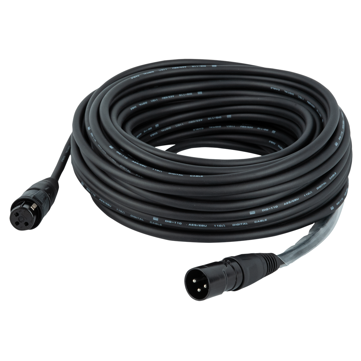 DMX/AES-EBU-kabel XLR 3-polig hane till XLR 3-polig hona, Rean RCX3, IP65, 20 m
