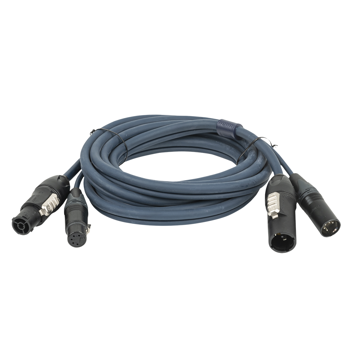 Hybridkabel powerCON TRUE1 och XLR 5-polig, DMX/ström, 3 m