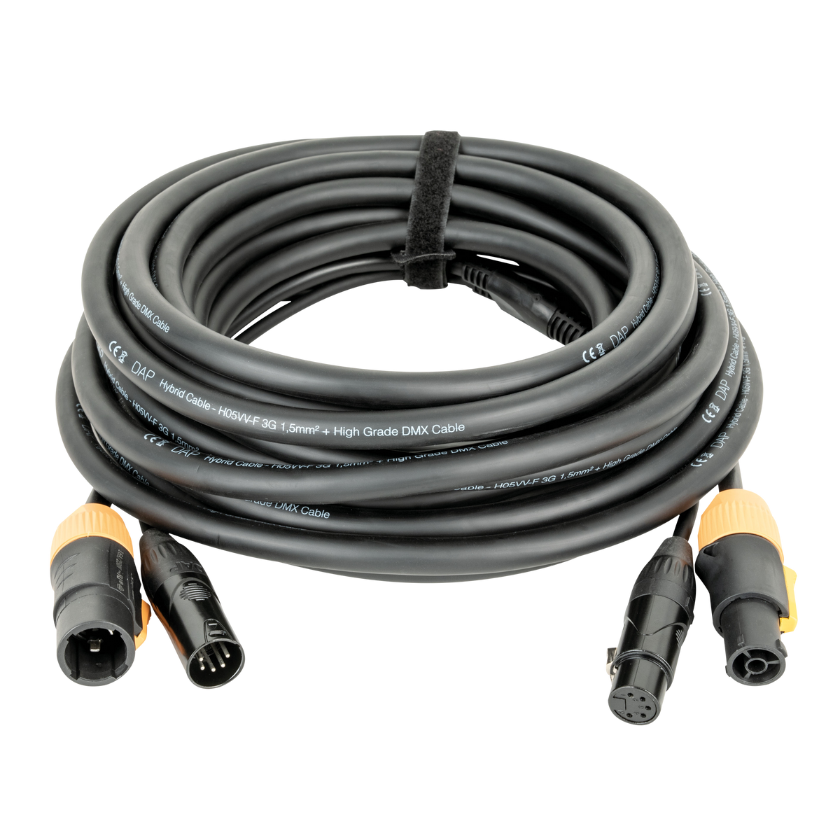 Hybridkabel Power Pro True och XLR 5-polig, DMX/ström, 10 m