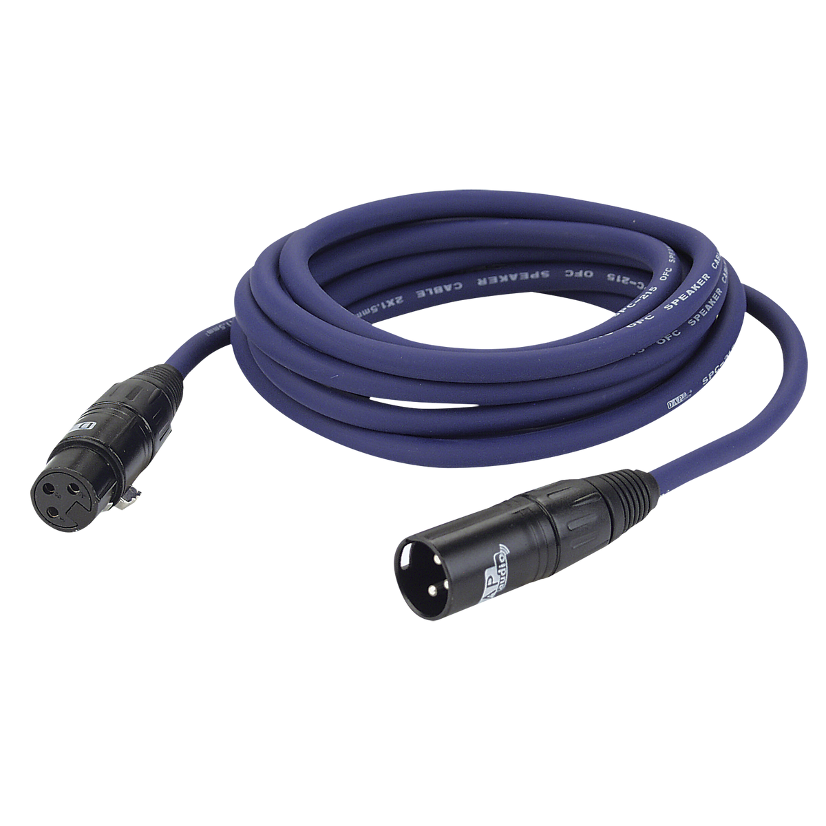 Högtalarkabel XLR 3-polig hona till XLR 3-polig hane, 2 × 1,5 mm², 10 m